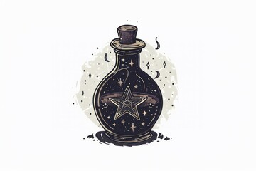 Wall Mural - Magical potion bottle illustration