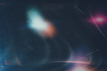 Wall Mural - abstract grainy warm orange color light leaks photo overlay effect filter, film grain texture photo 