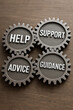 © tonstock - Help support advice and guidance combine in this powerful concept showing cooperation and assistance