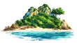 © Rawpixel.com - Tropical island beach illustration
