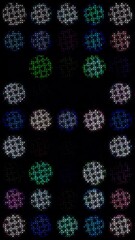 Wall Mural - Beautiful 3D vertical animation, abstract, colorful, bright light energy, fine dots, waves, sparkling light effects 4K on black background