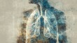 © Christian Bunge - Lungs rendered in transparent glass style, inside an abstract aged body silhouette, concept: COPD, lung disease, 16:9