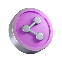 Poster - 3d share icon isolated on transparent background