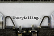 © Philip - My Story, storytelling and once upon a time typed words on a vintage typewriter. Close up.