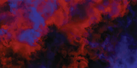 Wall Mural - abstract artistic cloudscape of vivid red blue and black hues resembling smoke or nebula creating a 