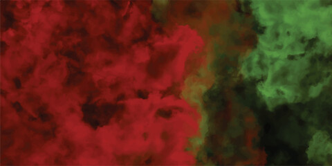 Wall Mural - abstract watercolor background with swirls of crimson red and deep green colors evoking atmospheric 