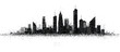 © Salma - Digital Abstract Cityscape Silhouette on White Background Urban Metropolis Skyline Vector Illustration