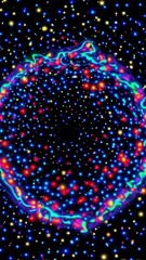 Wall Mural - a colorful galaxy with a square in the middle