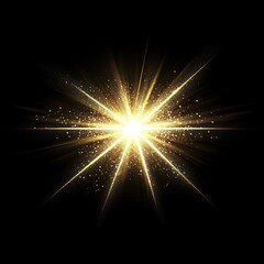 Wall Mural - effect solar beam light background black illustration.