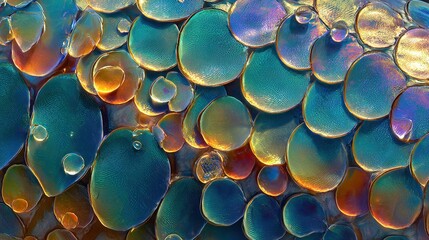 Wall Mural - blue, yellow, green, and orange