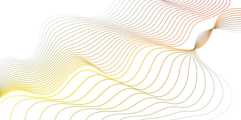 Poster - Colorful Abstract Wave Pattern with Gradient flowing wave design with colorful style lines on a bright white background art design.