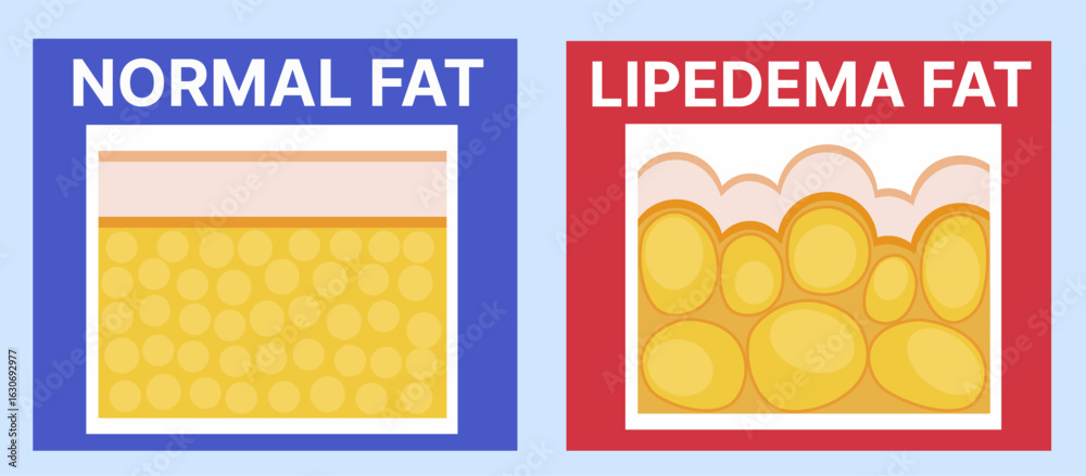 Lipedema Fat Vs Normal Fat - Ilustrasi 2