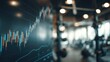 © Justlight - Focused medium shot of an ascending stock performance chart with boutique fitness markers softly out of focus emphasizing financial optimism and franchise expansion potential in