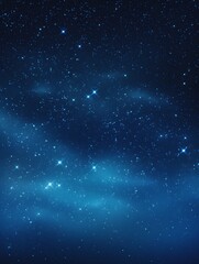 Wall Mural - starry sky background, blue night sky full of stars, glowing stars in the dark space, starry backgro