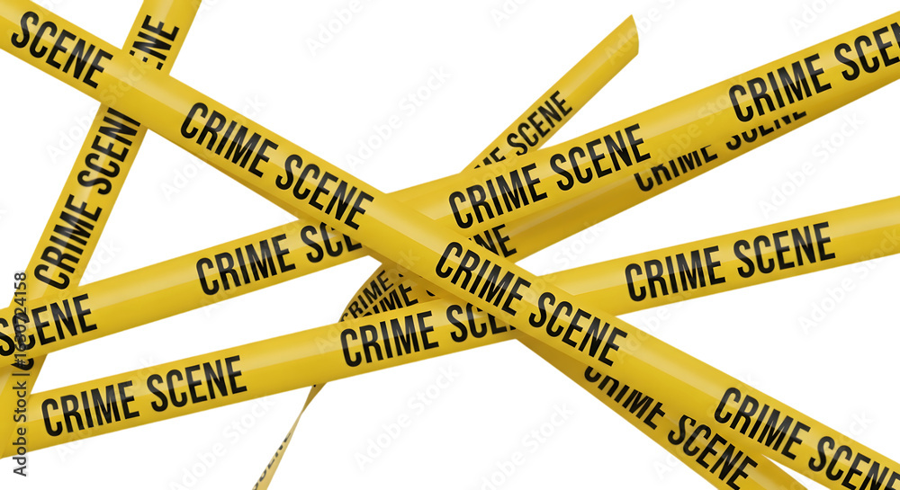 Crime Scene Yellow Caution Tape PNG Cut Out. Stock Photo | Adobe Stock
