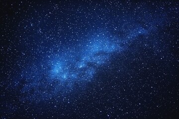 Wall Mural - starry sky background, blue night sky full of stars, glowing stars in the dark space, starry backgro