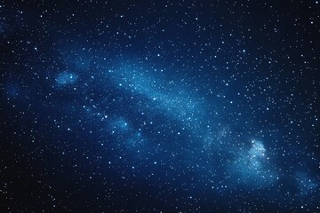 Wall Mural - starry sky background, blue night sky full of stars, glowing stars in the dark space, starry backgro