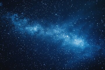 Wall Mural - starry sky background, blue night sky full of stars, glowing stars in the dark space, starry backgro