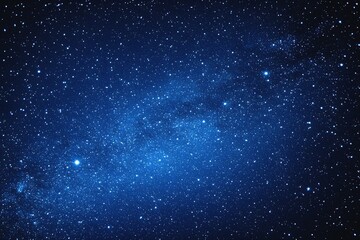 Wall Mural - starry sky background, blue night sky full of stars, glowing stars in the dark space, starry backgro
