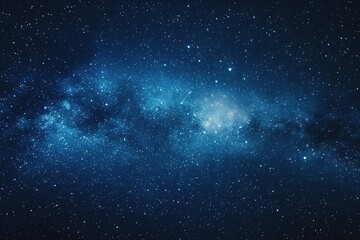 Wall Mural - starry sky background, blue night sky full of stars, glowing stars in the dark space, starry backgro