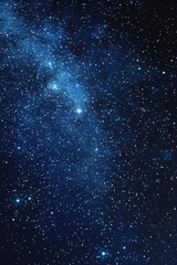 Wall Mural - starry sky background, blue night sky full of stars, glowing stars in the dark space, starry backgro