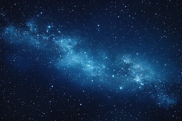 Wall Mural - starry sky background, blue night sky full of stars, glowing stars in the dark space, starry backgro