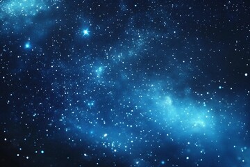 Wall Mural - starry sky background, blue night sky full of stars, glowing stars in the dark space, starry backgro