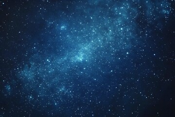 Wall Mural - starry sky background, blue night sky full of stars, glowing stars in the dark space, starry backgro