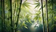 © Mariah - bamboo s resilience a vibrant illustration of bamboo plants exuding a serene zen like atmosphere showcasing nature s elegance