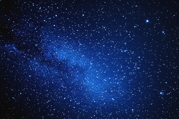 Wall Mural - starry sky background, blue night sky full of stars, glowing stars in the dark space, starry backgro