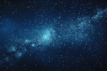 Wall Mural - starry sky background, blue night sky full of stars, glowing stars in the dark space, starry backgro