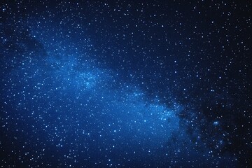 Wall Mural - starry sky background, blue night sky full of stars, glowing stars in the dark space, starry backgro