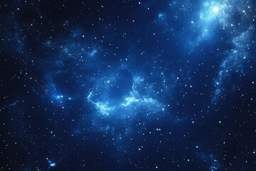 Wall Mural - starry sky background, blue night sky full of stars, glowing stars in the dark space, starry backgro