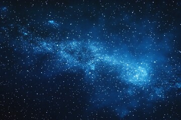 Wall Mural - starry sky background, blue night sky full of stars, glowing stars in the dark space, starry backgro