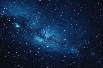 Wall Mural - starry sky background, blue night sky full of stars, glowing stars in the dark space, starry backgro