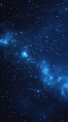 Wall Mural - starry sky background, blue night sky full of stars, glowing stars in the dark space, starry backgro