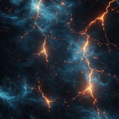 Wall Mural - a dynamic background featuring bright lightning strikes against a dark and cloudy sky backdrop desig