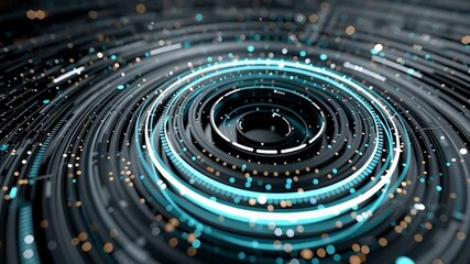 Wall Mural - abstract digital circuit board with glowing energy core. perfect for projects related to technology,