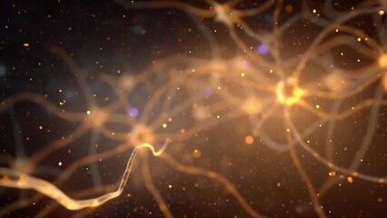 Wall Mural - Neuron or nerve cell with an intricate network. Perfect for projects related to science, technology, medicine, artificial intelligence, and the mysteries of life.