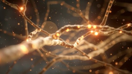 Wall Mural - neuron or nerve cell with an intricate network. perfect for projects related to science, technology,