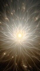 Wall Mural - vertical video ethereal abstract flower of light and energy. perfect visual for projects related to 