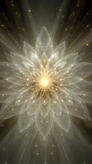Wall Mural - vertical video ethereal abstract flower of light and energy. perfect visual for projects related to 