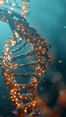 Wall Mural - vertical video visually captivating and stylized depiction of a dna double helix. ideal for projects