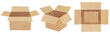 © y13991 - 開けた段ボール箱のシンプルイラストセット