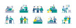© roundsquid - Internship illustrations set. Flat vector illustration concept.