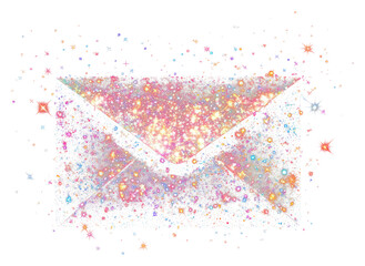 Canvas Print - png colorful envelope light glitter art illustration astronomy.