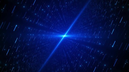 Wall Mural - blue sci-fi light burst motion big data technology digital tunnel data science. data flow informatio