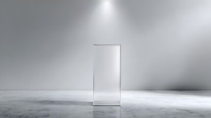 Wall Mural - transparent acrylic podium with modern display lighting