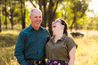 © Austockphoto - portrait of smiling middle aged man and adult daughter in her twenties