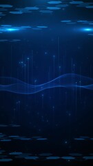 Wall Mural - ai technology, motion of digital data flow. technology network concept with moving lines and dots. a